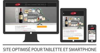 www.wanted-vin.com site optimisé pour tablette et smartphone